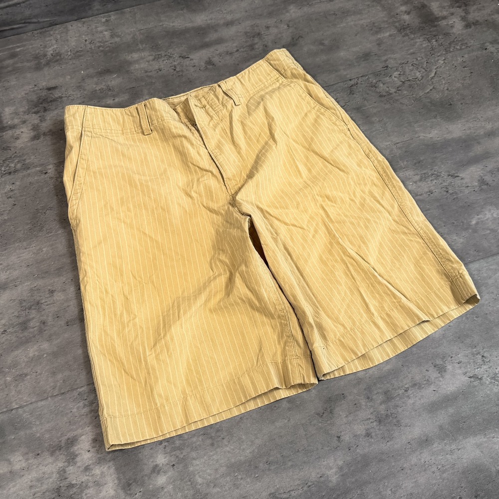 Y2K 2000's 00's George Stripped Tan Baggy Relax Fit Wide Brown Short's